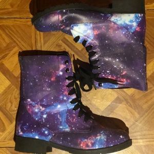 Galaxy boots from Hot Topic